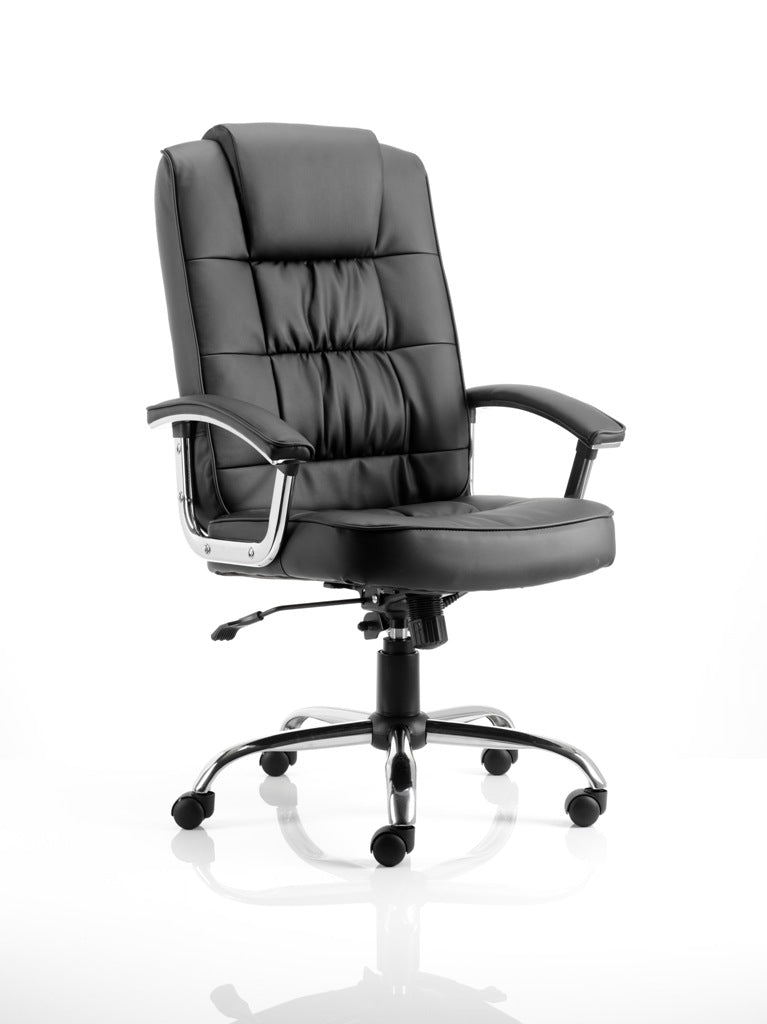 Moore Deluxe Black Leather Executive Chair