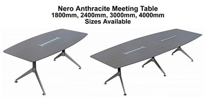 Nero Anthracite Executive Meeting Table in Multiple Sizes