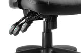 Galaxy Black Leather Office Chair with Height Adjustable Arms