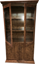 Yew Luxury Bookcase 2 Doors Wide DES-1862A-2DR