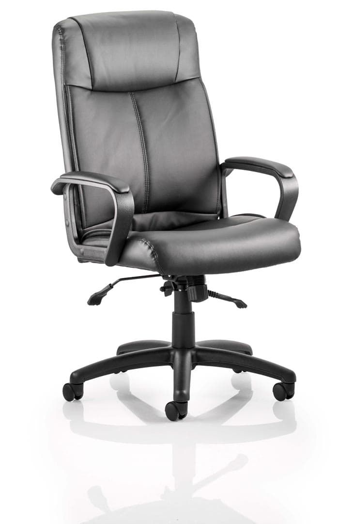 Plaza Black Leather Office Chair