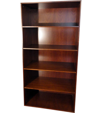 Light Walnut Real Wood Veneer Tall & Wide Executive Open Bookshelf - 2000mm Tall - OPEN-2000