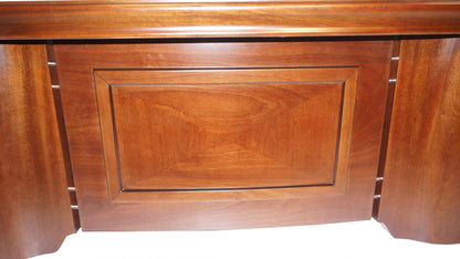 Walnut Executive Curvy Office Desk with Pedestal and Return - 1800mm or 2000mm - 70202U