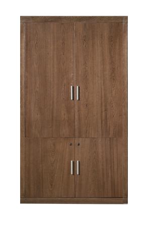 Real Wood Veneer Executive Two Door Bookcase Cupboard - 1200mm - KM5B02