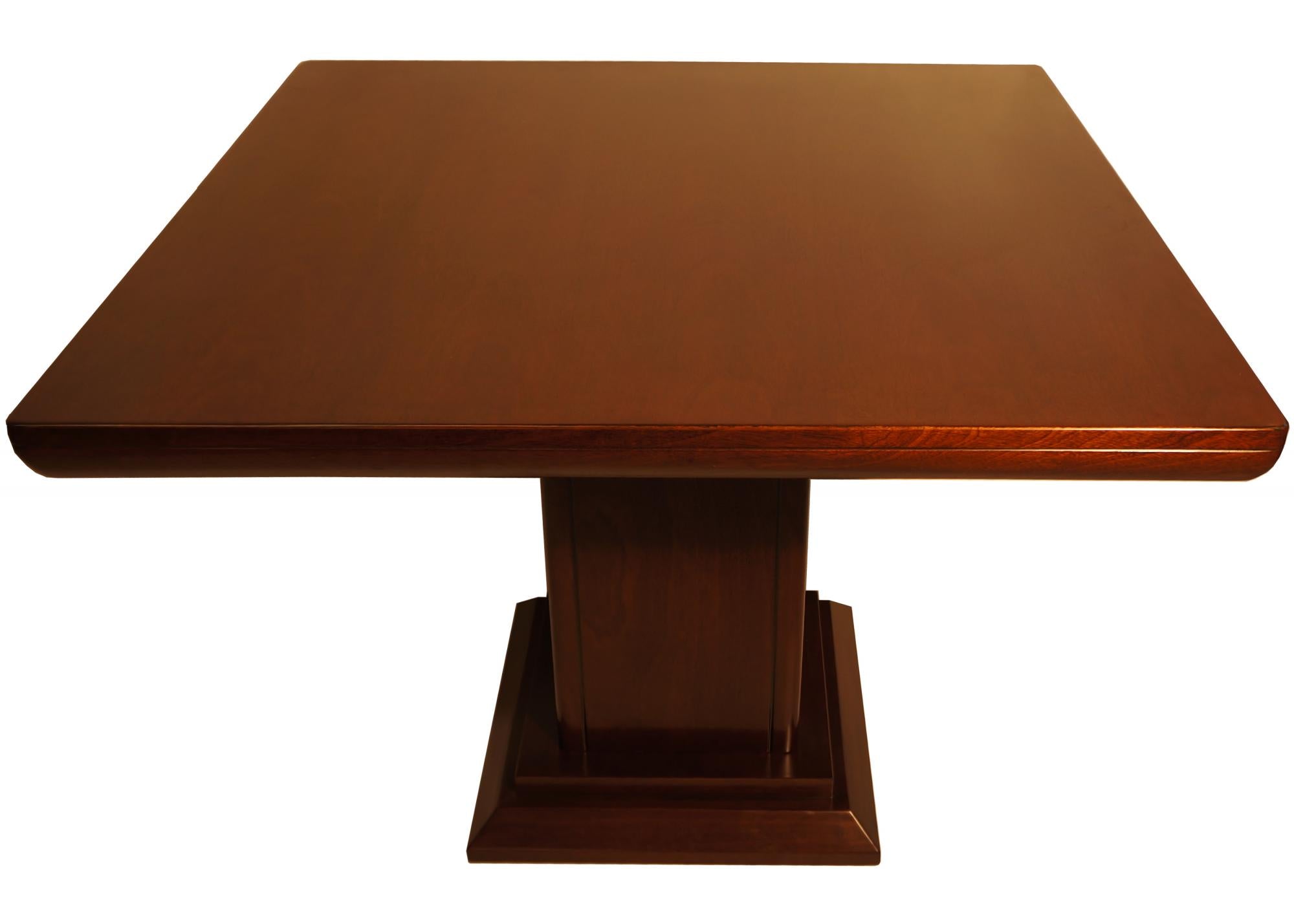Real Wood Veneer Square Meeting Table One Central Leg - 1050mm - KT0911 UK
