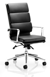 Savoy Black Leather High Back Boardroom Chair