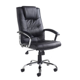 Somerset High Back Black Leather Faced Office Chair