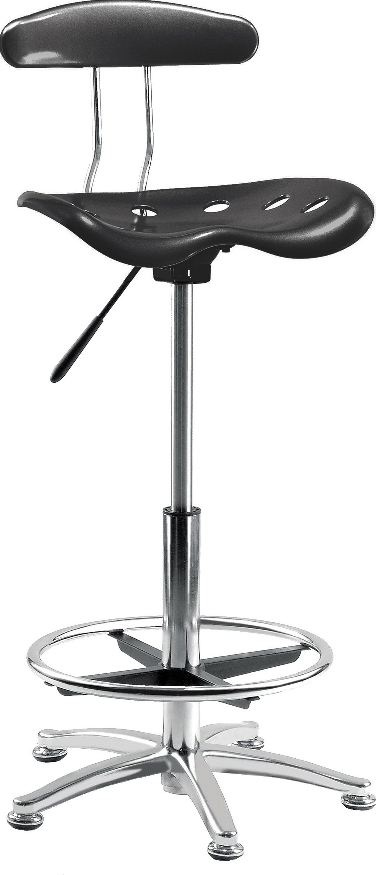 High Rise Counter Draughtsman's Chair TEK-CHAIR-Black