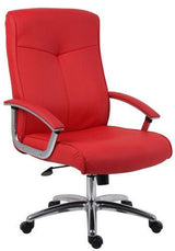 Red Leather Faced Executive Chair - HOXTON