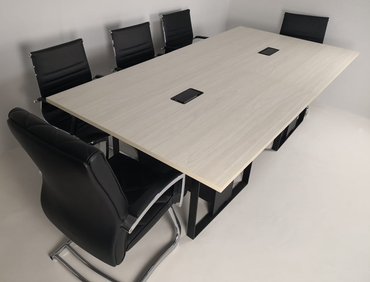 Executive Modular Meeting Room Boardroom Table White Ash Order
