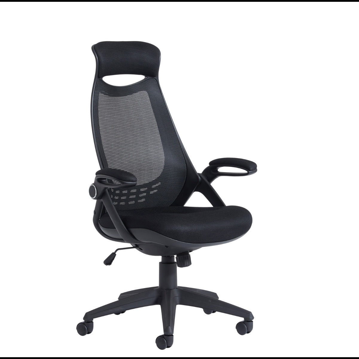 Suppliers Of Tuscan High Back Black Mesh Office Chair with Head Support North Yourkshire
