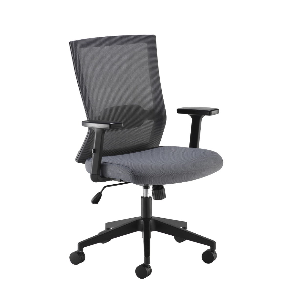 Suppliers Of Travis Grey Mesh Back and Fabric Seat Operators Office Chair North Yourkshire