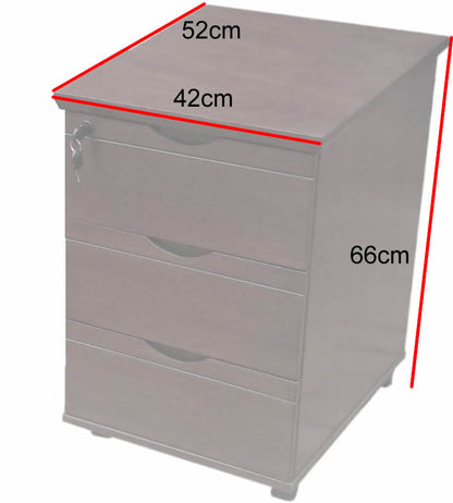 Real Cherry Veneer Executive Office Desk With Pedestal & Return - 1600mm - UG163
