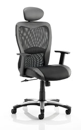 Victor II High Back Mesh and Leather Operator Office Chair