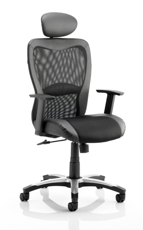 Victor II High Back Mesh and Leather Operator Office Chair