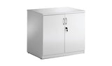 Double Door High Gloss Lockable Cupboard - Black or White Option