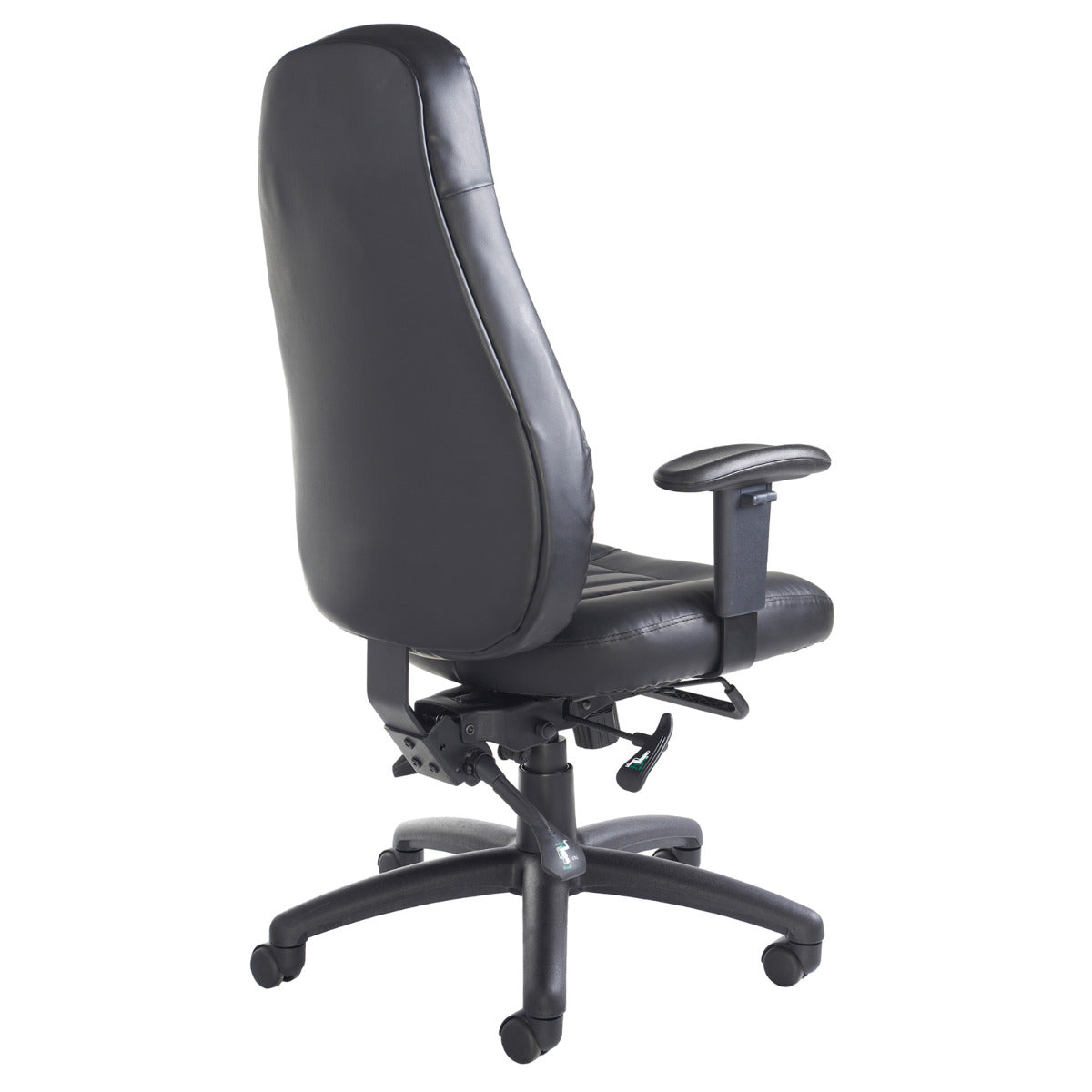 Zeus High Back 24 Hour Black Faux Leather Operator/Office Chair